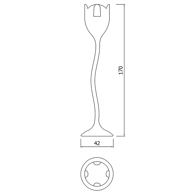 Tulipan free-standing coat stand - ruby red 6